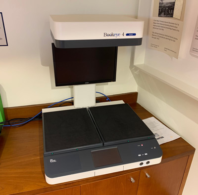 Photo of a large format scanner